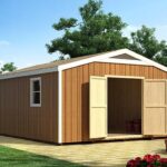 Storage Shed Plans | Large Backyard Storage Shed Plan # 047S-0010 .