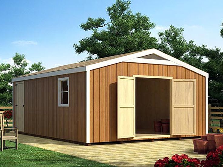 Storage Shed Plans | Large Backyard Storage Shed Plan # 047S-0010 .