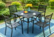 MF Studio 5-Piece Outdoor Dining Set Metal Patio Furniture with 4 .