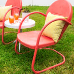 Retro Metal Patio Chair and Table Makeover - Sarah Hear