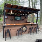 Backyard Bar Design with Outdoor Pat