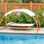 Amazon.com : Leisure Season SBWC402 Swing Bed With Canopy - Brown .