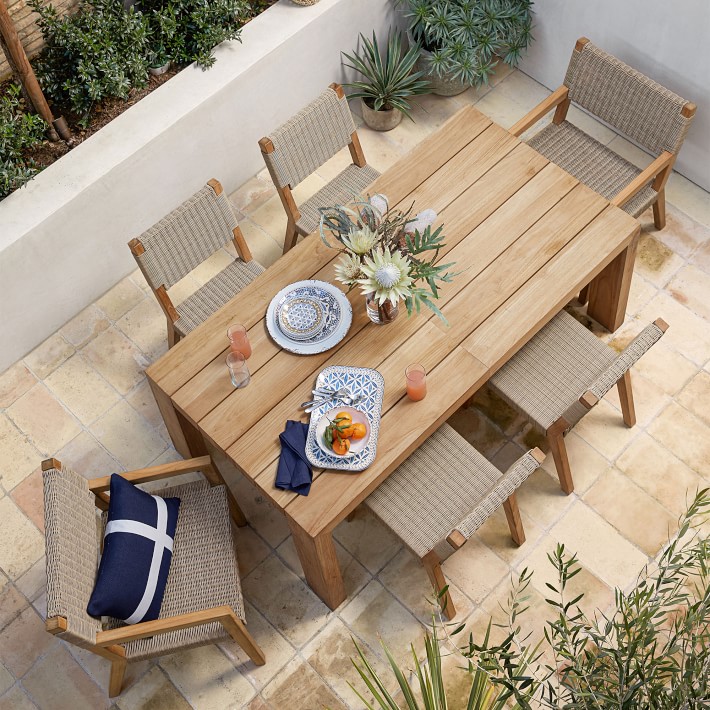 Larnaca Teak Extendable Outdoor Dining Table | Williams Sono