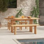 Anton Outdoor Teak Dining Table (72"–96") | West E