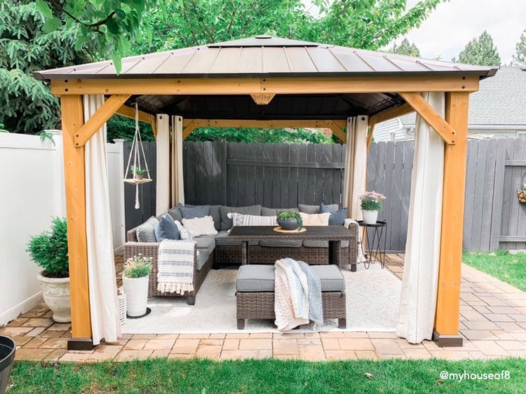 Sunjoy Patio Gazebo Ideas: 4 DIY Stylish Outdoor Gazebo Roof .