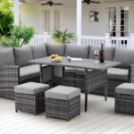 Amazon.com: AECOJOY Patio Furniture Set, 7 Pieces Outdoor Patio .