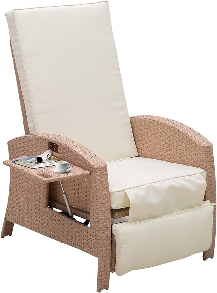 Amazon.com : Outsunny Patio Recliner, Outdoor Reclining Chair with .