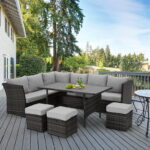 AECOJOY 7 Piece Patio Conversation Set, Outdoor Sectional Sofa .