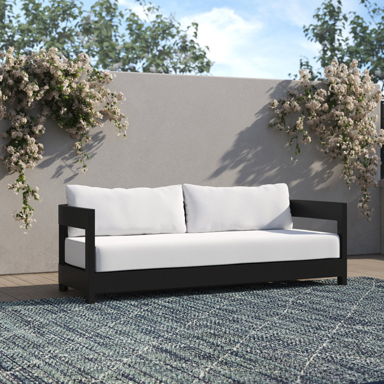 Everlee 80'' Metal Outdoor Sofa with Sunbrella Cushions & Reviews .