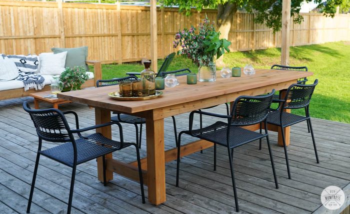 DIY Outdoor Dining Table (IN ONE DAY) - DIY Huntre