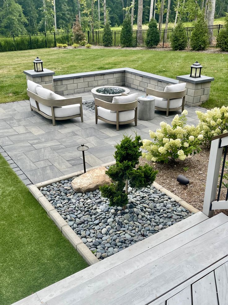 Outdoor living | Patio garden design, Backyard landscaping designs .