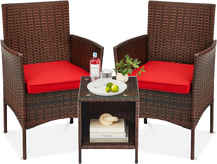 Amazon.com: Best Choice Products 3-Piece Outdoor Wicker .