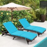 Runesay Wicker Outdoor Patio Chaise Lounge Chairs Adjustable .