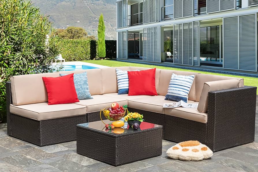 Amazon.com: Vongrasig 6 Piece Patio Furniture Set, Small Outdoor .