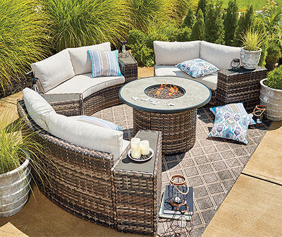 Wilson & Fisher Manhattan 8-Piece Cushioned Patio Furniture Set .