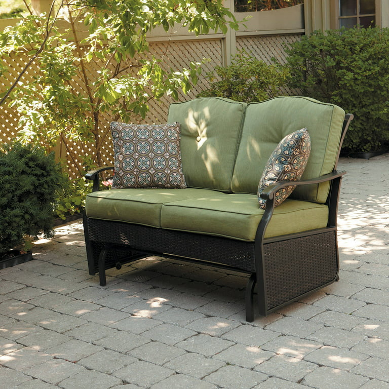 Better Homes & Gardens Providence Steel Outdoor Glider Loveseat .