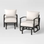 2pc Ryegate Glider Outdoor Patio Chairs, Club Chairs, Accent .