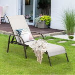 Outdoor Patio Lounge Chair Chaise Fabric Adjustable Reclining .