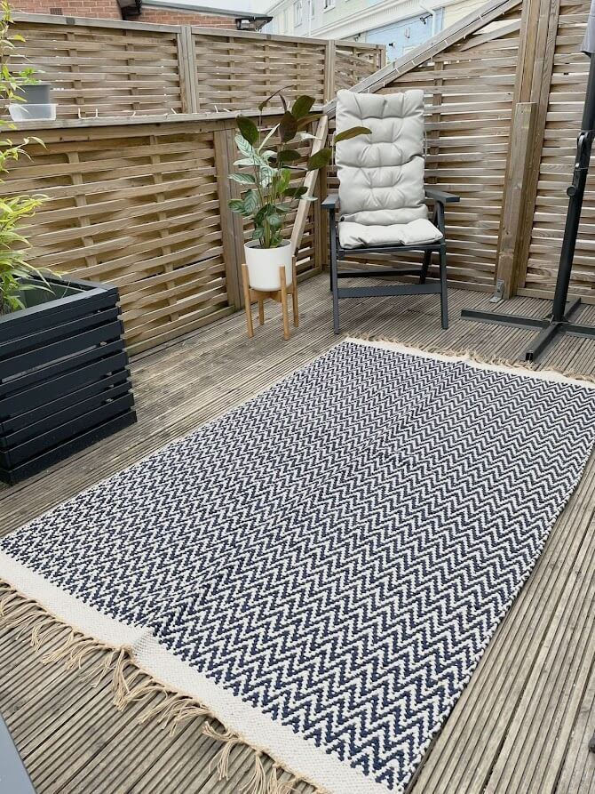 Outdoor Patio Rug Blue- Nordic Hides And Ski