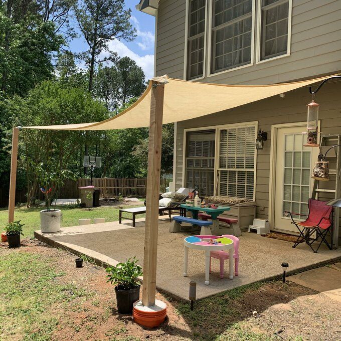 ColourTree 12' x 16' Rectangle Shade Sail | DIY Backyard Patio .