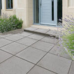 BRADSTONE TEXTURED DARK GREY PATIO PAVING SLABS 600x600X35mm CODE .