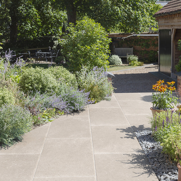 Hambleton Beige Stone Effect Porcelain Paving | Quorn Sto