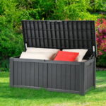 Dextrus Outdoor Storage Deck Box 120 Gallon - Large Resin Patio .