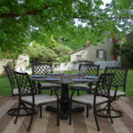 Get Chateau 61-inch Hexagon Patio Table with Lazy Susan inset in .