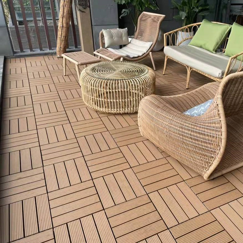 12" X 12" Deck/Patio Flooring Tiles 4-Slat Square for Outdoor .