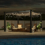 10' x 10' Aluminum Outdoor Pergola Canopy - Veiko