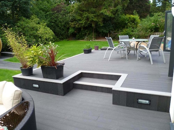 Composite Decking Boards Timber Plastic Decking Grey Black Brown .