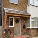 Made to Order.green Oak Porch Canopy, Door Porch Flat Roof Canopy .