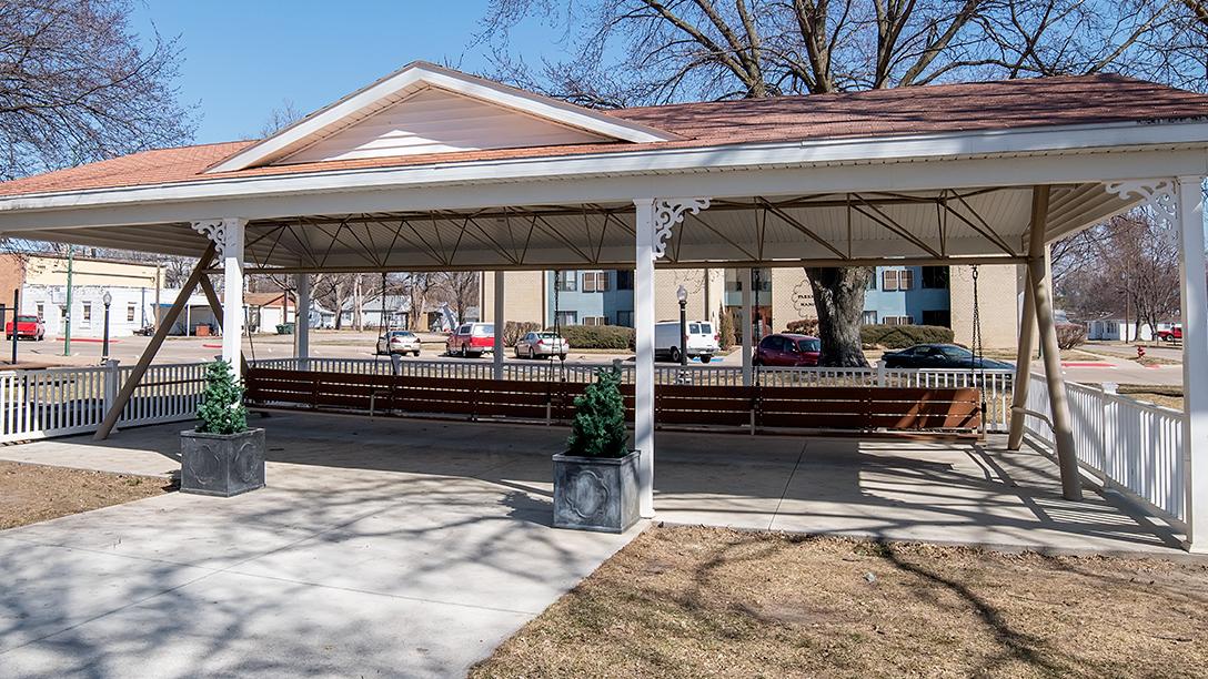 One of the World's Largest Covered Porch Swings (Hebron .