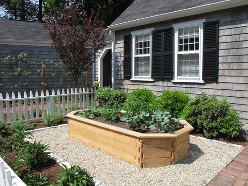 Front Yard Vegetable Garden in Wellesley, MA - Landscaping Netwo