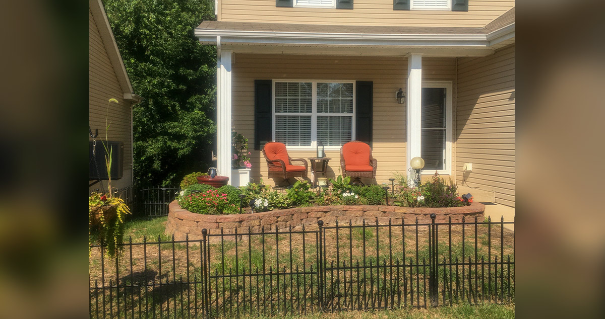 Front Yard Raised Bed with Water Feature - Project by David at .