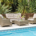 Mayberry Natural Rattan Outdoor Garden Sofa Table Armchai