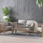 4 Seater PE Rattan Garden Sofa Set Grey VITTORIA - Beliani.