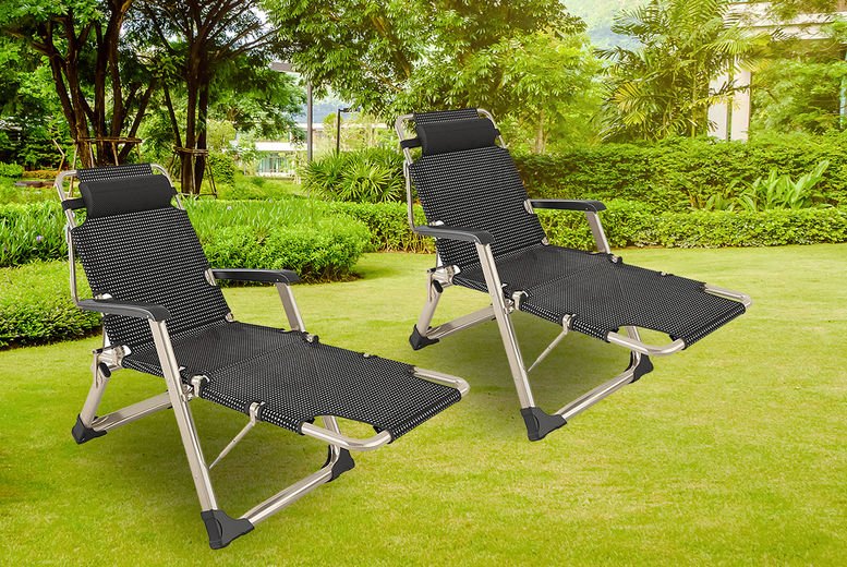 Wowcher is selling these two reclining garden chairs for £29.50 .