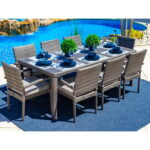 Sorrento 9-Piece Resin Wicker Outdoor Patio Furniture Rectangular .