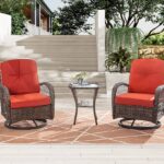 Amazon.com: IMUsee Patio Furniture Set, 3 Pieces Swivel Rocking .