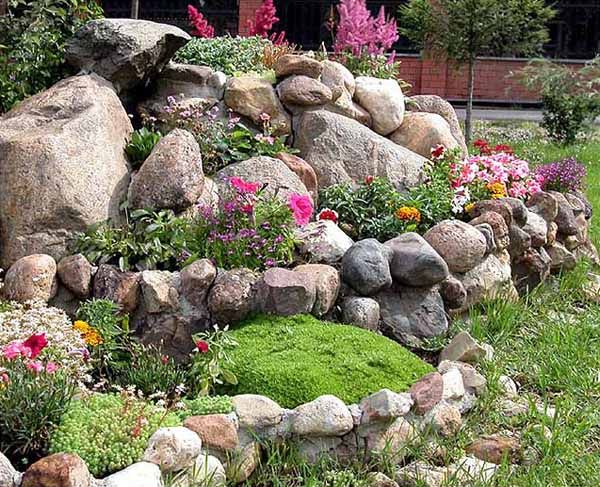 Easy Ideas for Landscaping with Rocks | Rock garden landscaping .