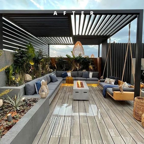 Stylish modern rooftop terrace design ideas | Rooftop patio design .