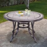 Fleur De Lis Living 46" Round Patio Table With Handmade Porcelain .