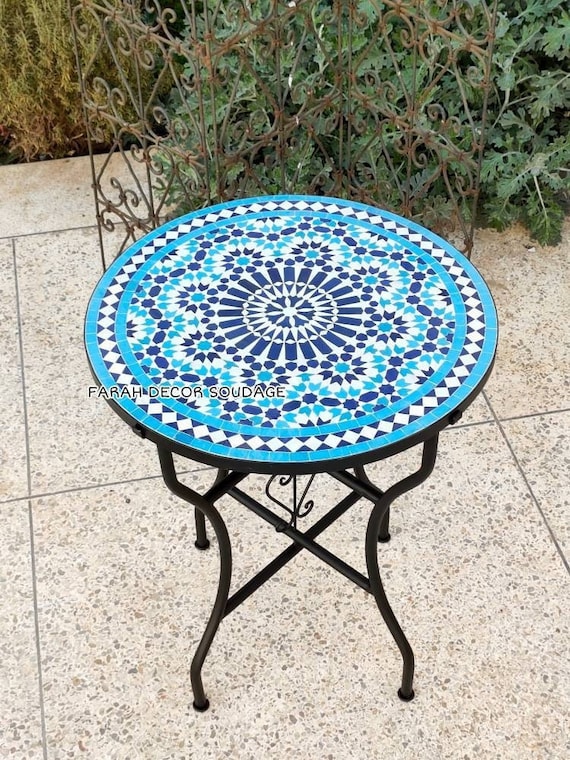 Moroccan Mosaic Table Bistro Table Garden Table Round Table Mosaic .