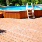 Pool Decking Above Ground Pool & Backyard Poo