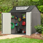 Rubbermaid 7 x 7 Foot Weather Resistant Resin Outdoor Storage Shed .