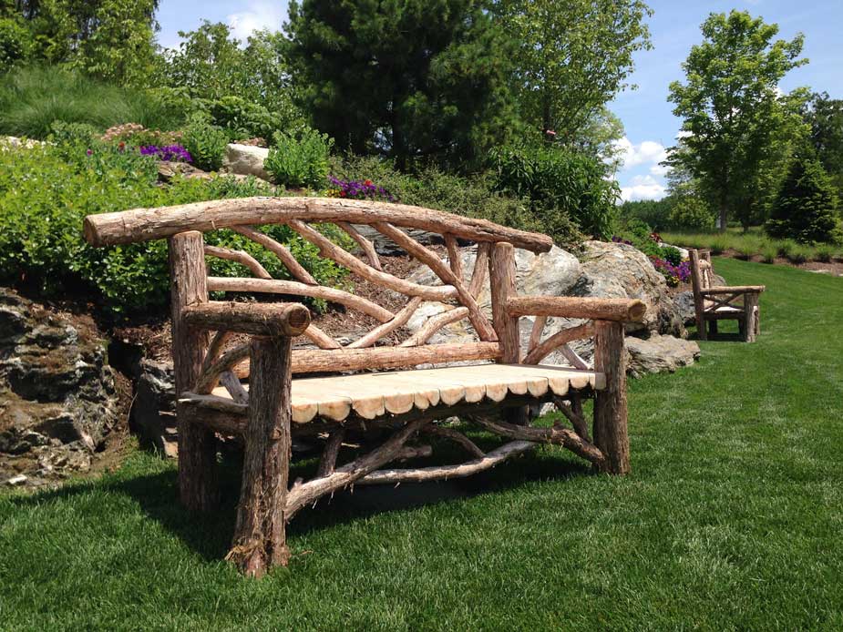 Outdoor Rustic Benches | Park Benches | Artisan Built Furnitu