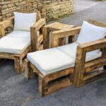 Rustic-Industrial Solid Wood Garden Chair Large... - Folk