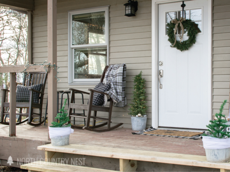 Simple & Rustic Holiday Porch Decor - North Country Ne