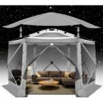 COBIZI 12x12 Pop-up Gazebo Starry Sky Screen Canopy Tent Screen .